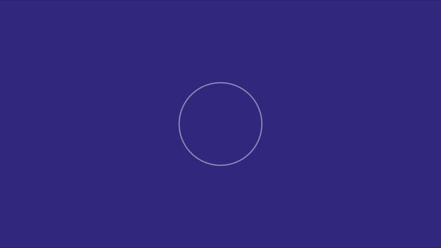 Minimalist abstract geometric animation with pulsing circle and diamond shape transition on blue 4k background