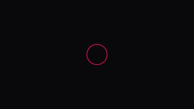 Minimalist concentric circle motion animation on 4k black background, motion concentric circles abstract