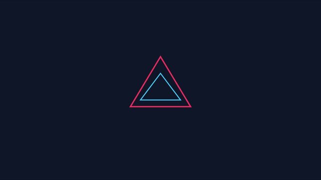 Abstract neon light trails motion animation 4k background, with glowing pink, and blue geometric lines