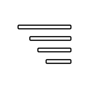 Align right icon, black glyph vector symbol for web and app interface design