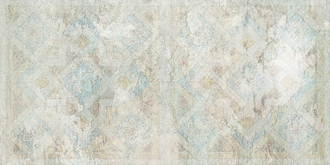 Abstract grunge textured mural Background for ceramic tile. Digital tiles design. Colorful ceramic tiles decoration. Abstract damask patchwork pattern © Feoktistova