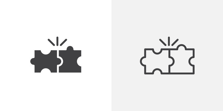 Compatibility icon flat outline in black