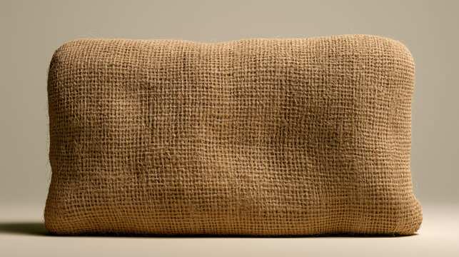 Natural jute bag texture on a soft background for design concepts