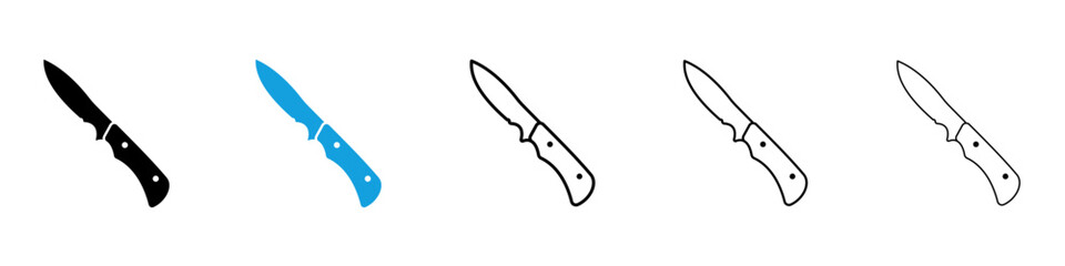 Obraz premium knife icon flat outline in black