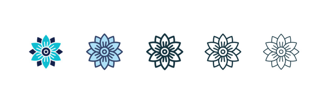Hypericum icon flat outline in black