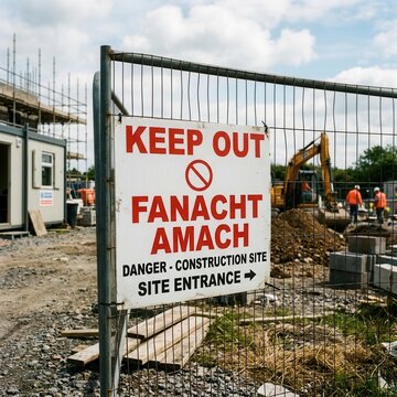 Construction Site Safety Warning Signage Outdoor Industrial Zone