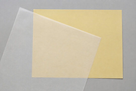 Translucent Tracing Paper Overlapping Yellow Cardstock