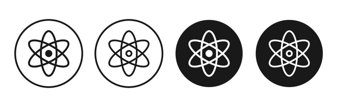 React icon flat outline in black