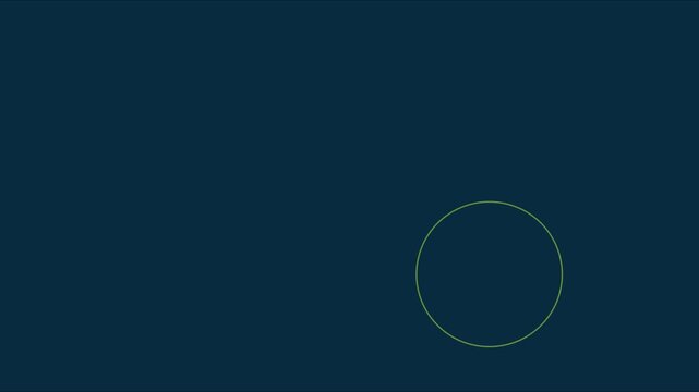 Minimalist loading spinner animation: rotating circle progress on dark blue 4k background