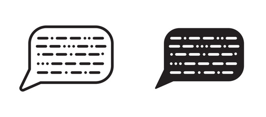 Morse code icon flat outline in black © Vince