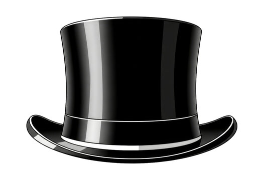 Classic Black Top Hat Formal Accessory Elegant Headwear Cutout PNG