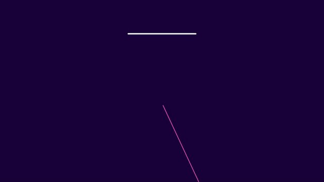 Minimalist pendulum motion cyan sphere swinging on dark animation 4k background, physics oscillation
