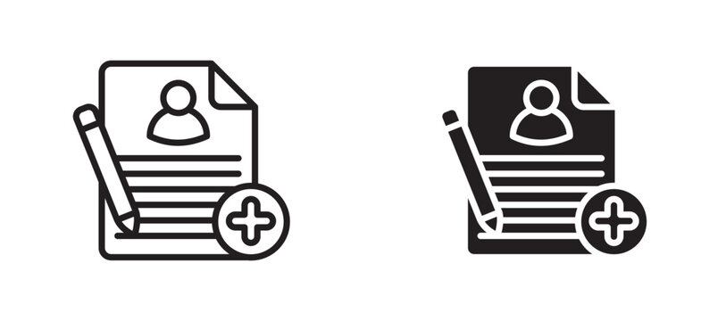 Enrollment icon flat outline in black