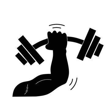 Hand muscle lift dumbbell silhouette vector, silhouette hand arm lift dumbbell image,hand muscle lift barbell silhouette icon,hand arm lift dumbbell silhouette illustration, black arm lift dumbbell 