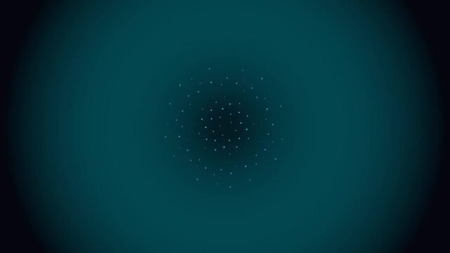 Cyan Electric Fibonacci Spiral Vortex Motion Loop 127