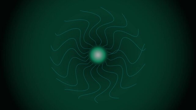 Emerald Aurora Bioluminescent Organic Cell Motion Loop 129