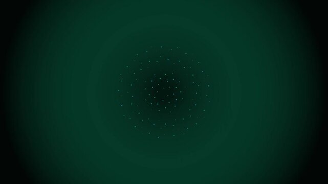 Emerald Aurora Fibonacci Spiral Vortex Motion Loop 147