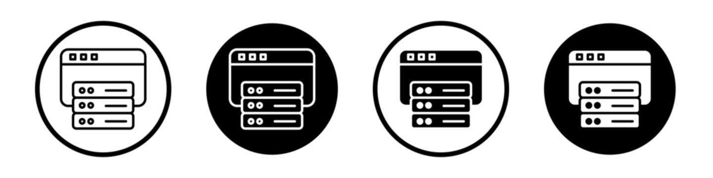Hosting icon flat outline in black