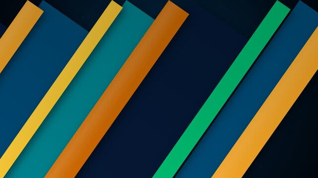 Abstract geometric background with diagonal colorful paper strips, concept for modern corporate presentation, digital marketing template, web design layout and creative branding projects for
