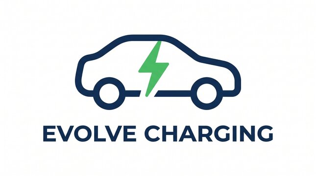 Electric Car Charging Logo Vector Design