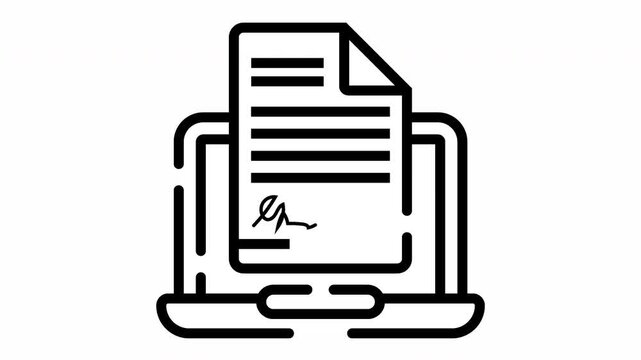 Online contract for employee representative for business company and personal animation video