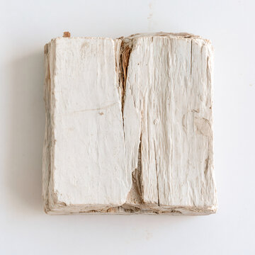 Ai generated rustic white painted wood block texture with white washed paint peel surface texture