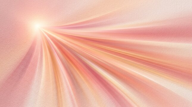 Diagonal rays blending across a soft pink and gold gradient background