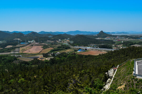 진도타워에서 바라본 진도섬 풍경, A view of Jindo Island from Jindo Tower
