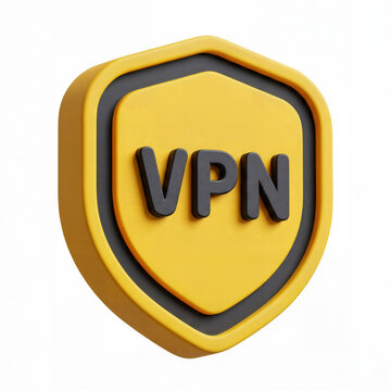 VPN shield icon 3D protection