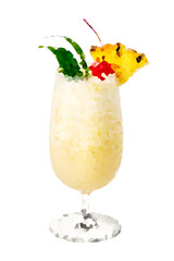 Obraz premium Crystallized style pina colada illustration design element