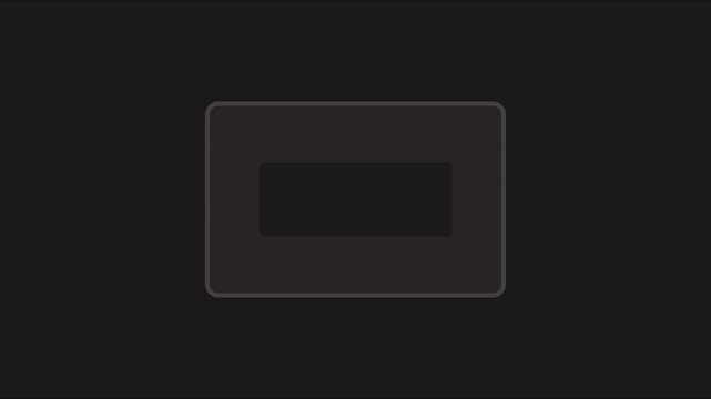 Minimalist cassette tape animation rotating and spinning on dark 4k background, retro