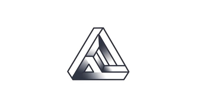 Impossible Triangle Optical Illusion