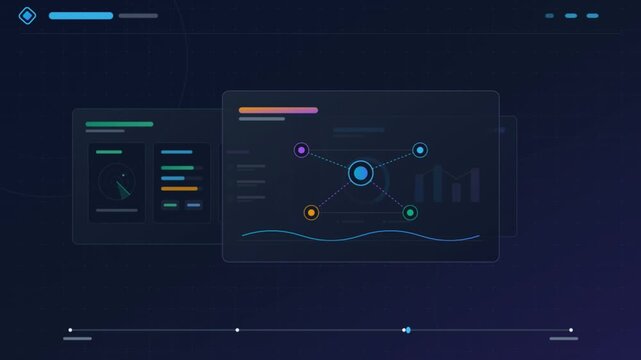 Futuristic Dark Mode Analytics Dashboard UI Design Presentation.