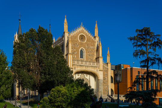 San Jeronimo el Real Church Historic Gothic Landmark Near Prado Madrid Spain