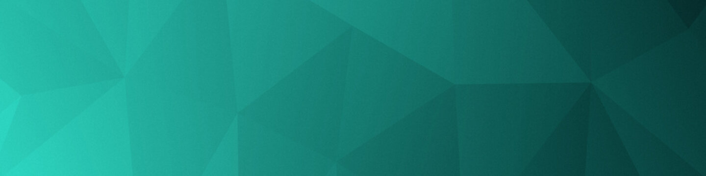 Abstract teal Flowing Polygonal Crystal Background &ndash; Angular Low Poly Banner with Glossy Reflections