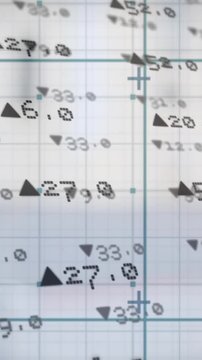 Animation of statistical data processing over cityscape