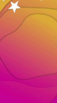 Animating stars and abstract shapes over gradient background