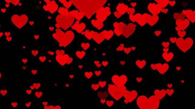 Red heart shape symbol animation with beating pulse effect on transparent background alpha channel for love and health video overlay. Romanti hearts overlay loop background,​valentine's day love heart