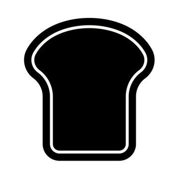 PNG Simple bread slice silhouette on transparent background