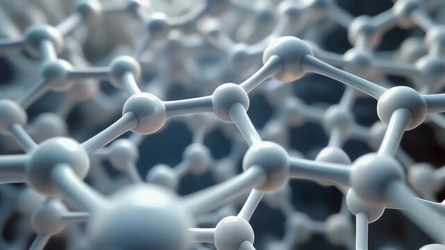 Abstract Graphene Molecular Lattice Structure 4K Generative AI