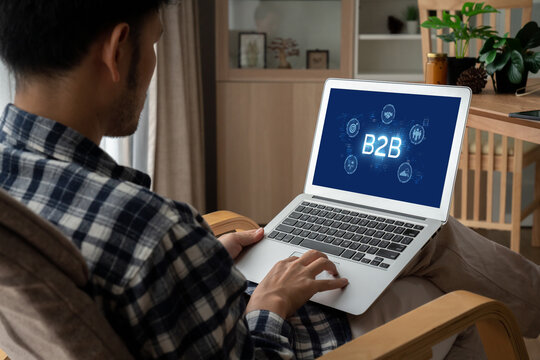 Business person navigates B2B landscape, harness technology to enhance business-to-business connections. Discover reshapes B2B interaction, driving innovation in business-to-businesses strategy. brisk