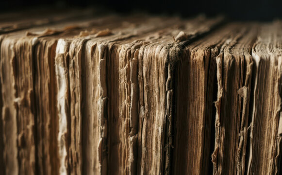 Old antique books edge pages texture close up historical literature archive research