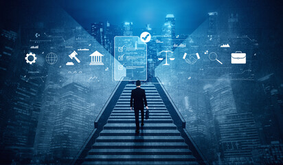 The process of ensuring regulatory compliance and finalizing business legal agreements. A concept...