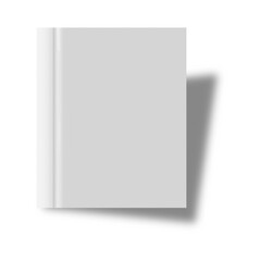 Fototapeta premium Blank book cover on transparent background