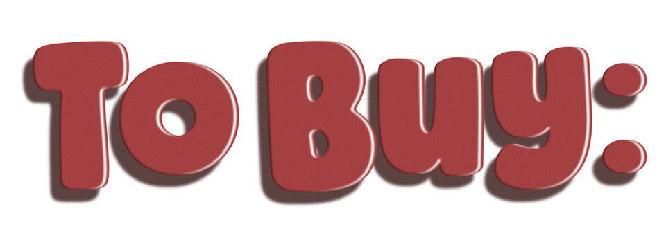 3d To buy text on transparent background