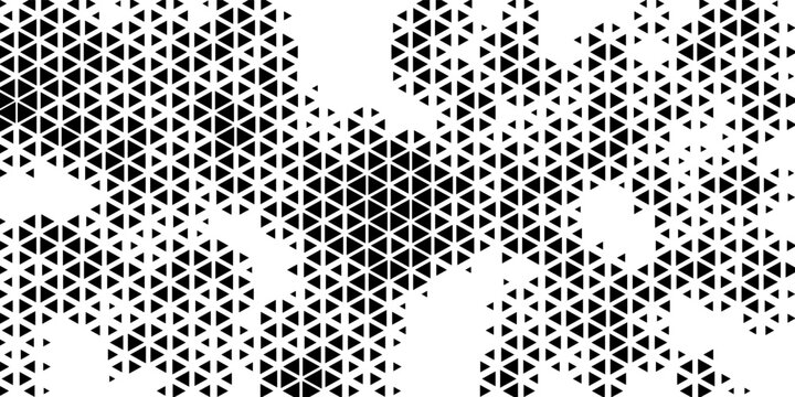 Triangular Halftone Texture Retro wave Vector Geometric Technology Abstract Background. Half Tone Triangles Retro Colored Pattern. Minimal 80s Style Dynamic Tech Structure Wallpaper