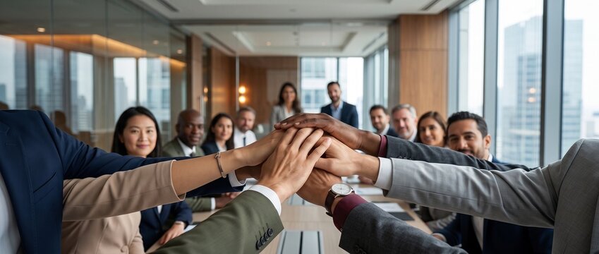 Diverse Global Team Showing Unity and Business Connection