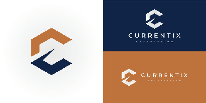 Minimalist geometric logo featuring an abstract 'C'-inspired symbol that evokes electrical currents and engineered precision. Clean, angular forms create a modern, professional brand identity.
