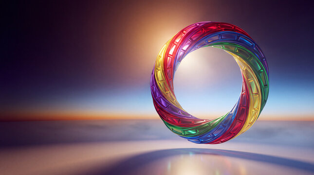 Radiant Creative Halo in Bright Abstract 3D