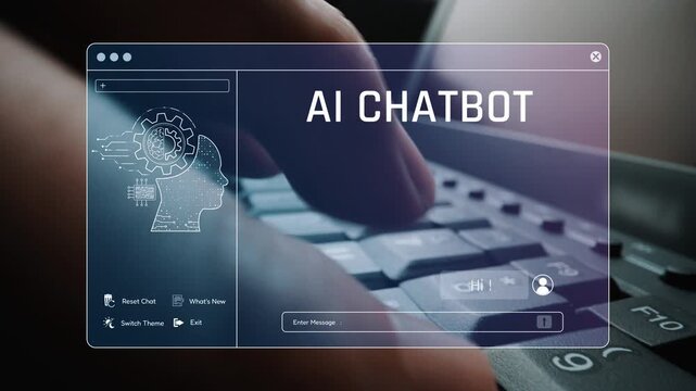 AI chatbot interface facilitates communication, chatbot, and AI interaction for automated user support and information exchange Marrow